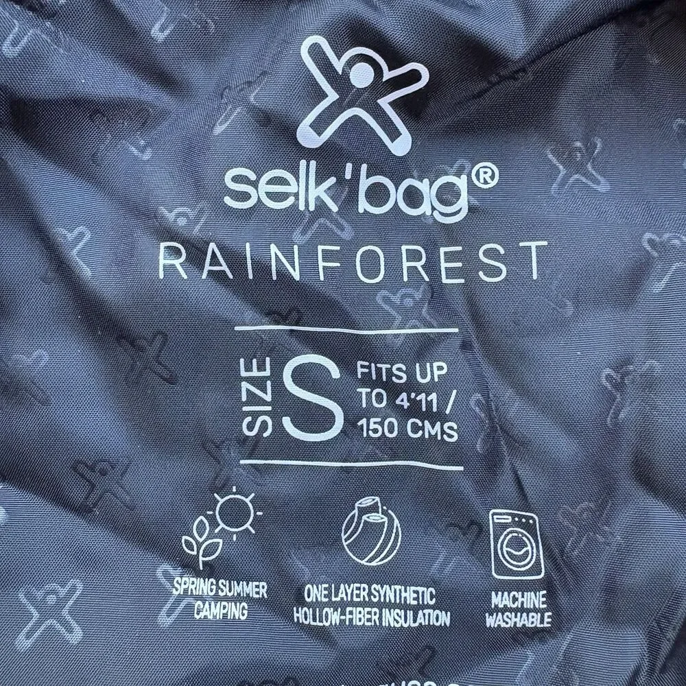 Selk Bag Recycled Wearable Sleeping Bag Rainforest Print Adult Small Camping